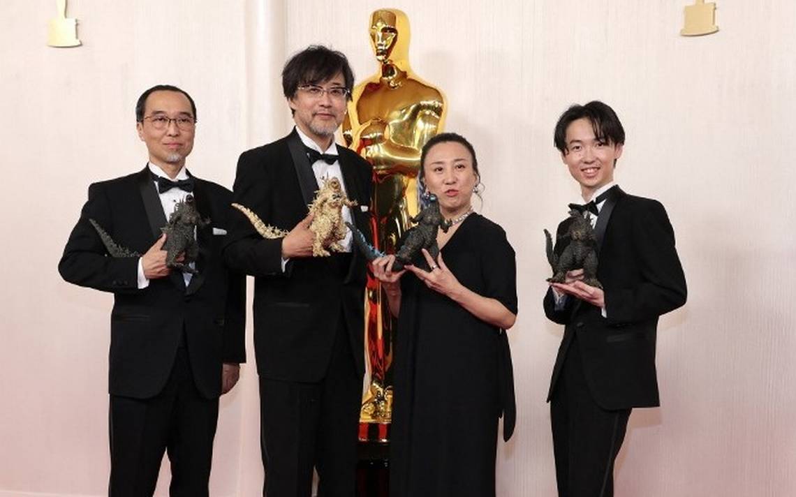 Godzilla estuvo en los Oscar equipo de Minus One hace homenaje del